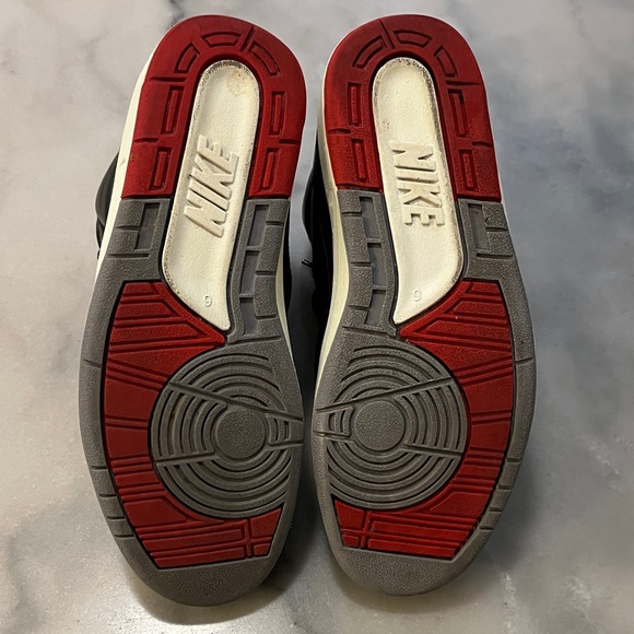 Nike Air Jordan 2 Retro Black Cement 35th Anniversary High Top Leather Sneakers - Picture 8 of 9